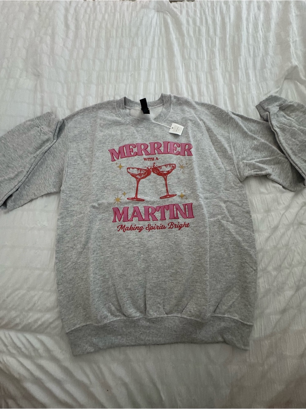 pink christmas crewneck